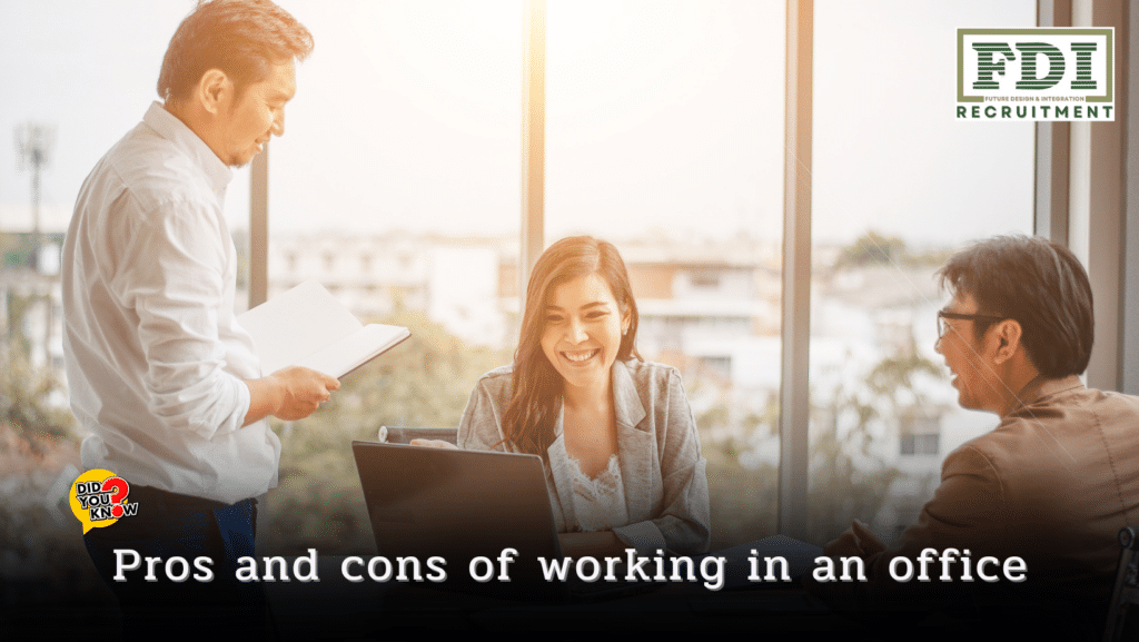 working in an office